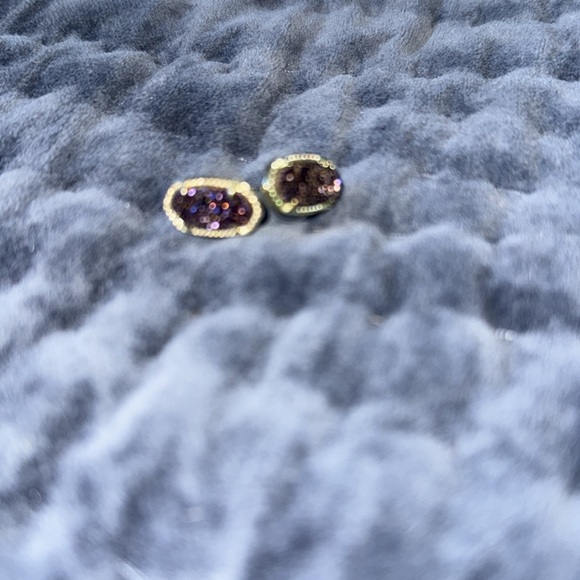 Kendra Scott Purple and Gold Earrings - Picture 3 of 7